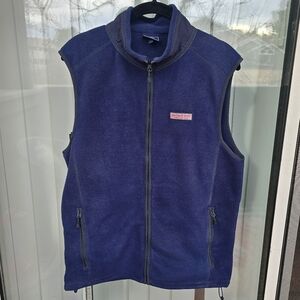 Vineyard Vines Navy Fleece Vest - Size S